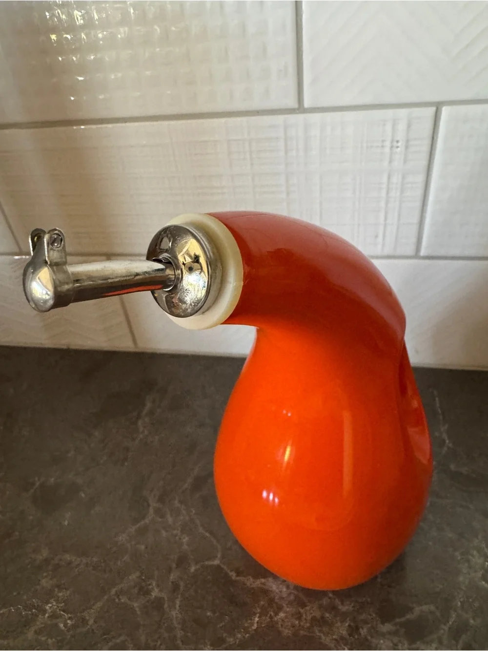 Rachael Ray Orange Ceramic Olive Oil Dispenser 24 oz